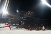 Winner Henrik Kristoffersen of Norway skiing in second run of The Night race, men slalom race of Audi FIS Alpine skiing World cup in Schladming, Austria. The Night race, men slalom race of Audi FIS Alpine skiing World cup 2013-2014 was held on Tuesday, 28th of January 2014 in Schladming, Austria.

