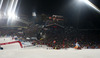 Winner Henrik Kristoffersen of Norway skiing in second run of The Night race, men slalom race of Audi FIS Alpine skiing World cup in Schladming, Austria. The Night race, men slalom race of Audi FIS Alpine skiing World cup 2013-2014 was held on Tuesday, 28th of January 2014 in Schladming, Austria.
