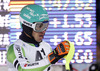 Third placed Felix Neureuther of Germany reacts in finish of the second run of The Night race, men slalom race of Audi FIS Alpine skiing World cup in Schladming, Austria. The Night race, men slalom race of Audi FIS Alpine skiing World cup 2013-2014 was held on Tuesday, 28th of January 2014 in Schladming, Austria.
