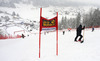 Workers on course trying to prepare course for the first run of 50th Golden Fox trophy women giant slalom race of Audi FIS Alpine skiing World cup in Kranjska Gora, Slovenia. 50th Golden Fox trophy women giant slalom race of Audi FIS Alpine skiing World cup 2013-2014 should be held on Saturday, 1st of February 2014 in Kranjska Gora, Slovenia, but was canceled due rainfall and too soft course.
