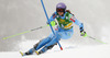 Tina Maze  of Slovenia skiing in first run of 50th Golden Fox trophy women slalom race of Audi FIS Alpine skiing World cup in Kranjska Gora, Slovenia. 50th Golden Fox trophy women slalom race of Audi FIS Alpine skiing World cup 2013-2014 was held on Sunday, 2nd of February 2014 in Kranjska Gora, Slovenia
