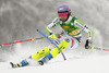 Maria Hoefl-Riesch  of Germany skiing in first run of 50th Golden Fox trophy women slalom race of Audi FIS Alpine skiing World cup in Kranjska Gora, Slovenia. 50th Golden Fox trophy women slalom race of Audi FIS Alpine skiing World cup 2013-2014 was held on Sunday, 2nd of February 2014 in Kranjska Gora, Slovenia
