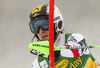 Kathrin Zettel  of Austria skiing in first run of 50th Golden Fox trophy women slalom race of Audi FIS Alpine skiing World cup in Kranjska Gora, Slovenia. 50th Golden Fox trophy women slalom race of Audi FIS Alpine skiing World cup 2013-2014 was held on Sunday, 2nd of February 2014 in Kranjska Gora, Slovenia
