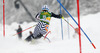 Merle Soppela  of Finland skiing in first run of 50th Golden Fox trophy women slalom race of Audi FIS Alpine skiing World cup in Kranjska Gora, Slovenia. 50th Golden Fox trophy women slalom race of Audi FIS Alpine skiing World cup 2013-2014 was held on Sunday, 2nd of February 2014 in Kranjska Gora, Slovenia
