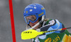 Emelie Wikstroem  of Sweden skiing in first run of 50th Golden Fox trophy women slalom race of Audi FIS Alpine skiing World cup in Kranjska Gora, Slovenia. 50th Golden Fox trophy women slalom race of Audi FIS Alpine skiing World cup 2013-2014 was held on Sunday, 2nd of February 2014 in Kranjska Gora, Slovenia
