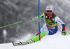 Denise Feierabend  of Switzerland skiing in first run of 50th Golden Fox trophy women slalom race of Audi FIS Alpine skiing World cup in Kranjska Gora, Slovenia. 50th Golden Fox trophy women slalom race of Audi FIS Alpine skiing World cup 2013-2014 was held on Sunday, 2nd of February 2014 in Kranjska Gora, Slovenia
