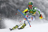 Lena Duerr  of Germany skiing in first run of 50th Golden Fox trophy women slalom race of Audi FIS Alpine skiing World cup in Kranjska Gora, Slovenia. 50th Golden Fox trophy women slalom race of Audi FIS Alpine skiing World cup 2013-2014 was held on Sunday, 2nd of February 2014 in Kranjska Gora, Slovenia
