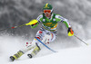 Lena Duerr  of Germany skiing in first run of 50th Golden Fox trophy women slalom race of Audi FIS Alpine skiing World cup in Kranjska Gora, Slovenia. 50th Golden Fox trophy women slalom race of Audi FIS Alpine skiing World cup 2013-2014 was held on Sunday, 2nd of February 2014 in Kranjska Gora, Slovenia

