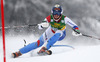 Michelle Gisin  of Switzerland skiing in first run of 50th Golden Fox trophy women slalom race of Audi FIS Alpine skiing World cup in Kranjska Gora, Slovenia. 50th Golden Fox trophy women slalom race of Audi FIS Alpine skiing World cup 2013-2014 was held on Sunday, 2nd of February 2014 in Kranjska Gora, Slovenia
