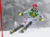 Veronika Staber  of Germany skiing in first run of 50th Golden Fox trophy women slalom race of Audi FIS Alpine skiing World cup in Kranjska Gora, Slovenia. 50th Golden Fox trophy women slalom race of Audi FIS Alpine skiing World cup 2013-2014 was held on Sunday, 2nd of February 2014 in Kranjska Gora, Slovenia
