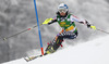 Merle Soppela  of Finland skiing in first run of 50th Golden Fox trophy women slalom race of Audi FIS Alpine skiing World cup in Kranjska Gora, Slovenia. 50th Golden Fox trophy women slalom race of Audi FIS Alpine skiing World cup 2013-2014 was held on Sunday, 2nd of February 2014 in Kranjska Gora, Slovenia
