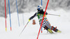 Merle Soppela  of Finland skiing in first run of 50th Golden Fox trophy women slalom race of Audi FIS Alpine skiing World cup in Kranjska Gora, Slovenia. 50th Golden Fox trophy women slalom race of Audi FIS Alpine skiing World cup 2013-2014 was held on Sunday, 2nd of February 2014 in Kranjska Gora, Slovenia
