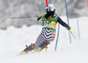 Merle Soppela  of Finland skiing in first run of 50th Golden Fox trophy women slalom race of Audi FIS Alpine skiing World cup in Kranjska Gora, Slovenia. 50th Golden Fox trophy women slalom race of Audi FIS Alpine skiing World cup 2013-2014 was held on Sunday, 2nd of February 2014 in Kranjska Gora, Slovenia
