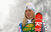 Winner Frida Hansdotter  of Sweden celebrates her first ever World cup victory won in the 50th Golden Fox trophy women slalom race of Audi FIS Alpine skiing World cup in Kranjska Gora, Slovenia. 50th Golden Fox trophy women slalom race of Audi FIS Alpine skiing World cup 2013-2014 was held on Sunday, 2nd of February 2014 in Kranjska Gora, Slovenia
