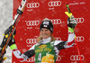 Second placed Marlies Schild  of Austria celebrats her medal won in the 50th Golden Fox trophy women slalom race of Audi FIS Alpine skiing World cup in Kranjska Gora, Slovenia. 50th Golden Fox trophy women slalom race of Audi FIS Alpine skiing World cup 2013-2014 was held on Sunday, 2nd of February 2014 in Kranjska Gora, Slovenia
