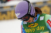 Tina Maze  of Slovenia reacts in finish of the second run of 50th Golden Fox trophy women slalom race of Audi FIS Alpine skiing World cup in Kranjska Gora, Slovenia. 50th Golden Fox trophy women slalom race of Audi FIS Alpine skiing World cup 2013-2014 was held on Sunday, 2nd of February 2014 in Kranjska Gora, Slovenia
