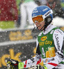 Second placed Marlies Schild  of Austria reacts in finish of the second run of 50th Golden Fox trophy women slalom race of Audi FIS Alpine skiing World cup in Kranjska Gora, Slovenia. 50th Golden Fox trophy women slalom race of Audi FIS Alpine skiing World cup 2013-2014 was held on Sunday, 2nd of February 2014 in Kranjska Gora, Slovenia
