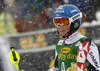 Second placed Marlies Schild  of Austria reacts in finish of the second run of 50th Golden Fox trophy women slalom race of Audi FIS Alpine skiing World cup in Kranjska Gora, Slovenia. 50th Golden Fox trophy women slalom race of Audi FIS Alpine skiing World cup 2013-2014 was held on Sunday, 2nd of February 2014 in Kranjska Gora, Slovenia
