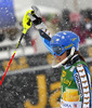 Fifth placed Maria Pietilae-Holmner  of Sweden reacts in finish of the second run of 50th Golden Fox trophy women slalom race of Audi FIS Alpine skiing World cup in Kranjska Gora, Slovenia. 50th Golden Fox trophy women slalom race of Audi FIS Alpine skiing World cup 2013-2014 was held on Sunday, 2nd of February 2014 in Kranjska Gora, Slovenia

