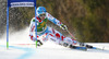 Steve Missillier of France skiing in first run of men giant slalom race of Audi FIS Alpine skiing World cup in Kranjska Gora, Slovenia. 53rd Vitranc cup men giant slalom race of Audi FIS Alpine skiing World cup 2013-2014 was held on Saturday, 8th of March 2014 in Kranjska Gora, Slovenia
