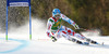 Steve Missillier of France skiing in first run of men giant slalom race of Audi FIS Alpine skiing World cup in Kranjska Gora, Slovenia. 53rd Vitranc cup men giant slalom race of Audi FIS Alpine skiing World cup 2013-2014 was held on Saturday, 8th of March 2014 in Kranjska Gora, Slovenia
