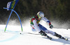 Elia Zurbriggen of Switzerland skiing in first run of men giant slalom race of Audi FIS Alpine skiing World cup in Kranjska Gora, Slovenia. 53rd Vitranc cup men giant slalom race of Audi FIS Alpine skiing World cup 2013-2014 was held on Saturday, 8th of March 2014 in Kranjska Gora, Slovenia

