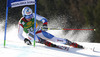 Gino Caviezel of Switzerland skiing in first run of men giant slalom race of Audi FIS Alpine skiing World cup in Kranjska Gora, Slovenia. 53rd Vitranc cup men giant slalom race of Audi FIS Alpine skiing World cup 2013-2014 was held on Saturday, 8th of March 2014 in Kranjska Gora, Slovenia
