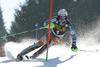 Henrik Kristoffersen of Norway skiing in first run of men slalom race of Audi FIS Alpine skiing World cup in Kranjska Gora, Slovenia. The 53rd Vitranc cup men slalom race of Audi FIS Alpine skiing World cup 2013-2014 was held on Sunday, 9th of March 2014 on Podkoren course in Kranjska Gora, Slovenia
