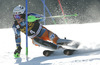 Henrik Kristoffersen of Norway skiing in first run of men slalom race of Audi FIS Alpine skiing World cup in Kranjska Gora, Slovenia. The 53rd Vitranc cup men slalom race of Audi FIS Alpine skiing World cup 2013-2014 was held on Sunday, 9th of March 2014 on Podkoren course in Kranjska Gora, Slovenia

