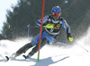 Mattias Hargin of Sweden skiing in first run of men slalom race of Audi FIS Alpine skiing World cup in Kranjska Gora, Slovenia. The 53rd Vitranc cup men slalom race of Audi FIS Alpine skiing World cup 2013-2014 was held on Sunday, 9th of March 2014 on Podkoren course in Kranjska Gora, Slovenia
