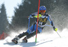 Markus Larsson of Sweden skiing in first run of men slalom race of Audi FIS Alpine skiing World cup in Kranjska Gora, Slovenia. The 53rd Vitranc cup men slalom race of Audi FIS Alpine skiing World cup 2013-2014 was held on Sunday, 9th of March 2014 on Podkoren course in Kranjska Gora, Slovenia
