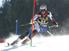 Reto Schmidiger of Switzerland skiing in first run of men slalom race of Audi FIS Alpine skiing World cup in Kranjska Gora, Slovenia. The 53rd Vitranc cup men slalom race of Audi FIS Alpine skiing World cup 2013-2014 was held on Sunday, 9th of March 2014 on Podkoren course in Kranjska Gora, Slovenia
