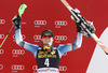 Third placed Henrik Kristoffersen of Norway at the flower ceremony of the men slalom race of Audi FIS Alpine skiing World cup in Kranjska Gora, Slovenia. The 53rd Vitranc cup men slalom race of Audi FIS Alpine skiing World cup 2013-2014 was held on Sunday, 9th of March 2014 on Podkoren course in Kranjska Gora, Slovenia
