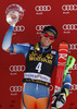 Third placed Henrik Kristoffersen of Norway at the flower ceremony of the men slalom race of Audi FIS Alpine skiing World cup in Kranjska Gora, Slovenia. The 53rd Vitranc cup men slalom race of Audi FIS Alpine skiing World cup 2013-2014 was held on Sunday, 9th of March 2014 on Podkoren course in Kranjska Gora, Slovenia
