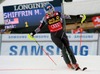 Mikaela Shiffrin (USA) during Womens Slalom of FIS Ski Alpine World Cup finals at the Pista Silvano Beltrametti in Lenzerheide, Switzerland on 2014/03/15.
