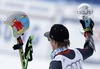 Ted Ligety (USA) with overall giant slalom crystal globe after mens Giant Slalom of FIS Ski Alpine World Cup finals at the Pista Silvano Beltrametti in Lenzerheide, Switzerland on 2014/03/15.
