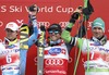 Alexis Pinturault (FRA), Ted Ligety (USA), Felix Neureuther (GER) during mens Giant Slalom of FIS Ski Alpine World Cup finals at the Pista Silvano Beltrametti in Lenzerheide, Switzerland on 2014/03/15.
