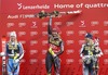 Frida Hansdotter (SWE), Mikaela Shiffrin (USA), Marlies Schild (AUT) after ladies Slalom of FIS Ski Alpine World Cup finals at the Pista Silvano Beltrametti in Lenzerheide, Switzerland on 2014/03/15.
