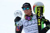 Ted Ligety (USA) celebrates his overall Giant slalom World cup victory with crystal globe after mens Giant Slalom of FIS Ski Alpine World Cup finals at the Pista Silvano Beltrametti in Lenzerheide, Switzerland on 2014/03/15.
