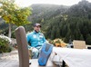 The Norwegian ski racer Axel Lund Svindal during press conference Hotel Vier Jahreszeiten in St. Leonhard im Pitztal, Austria on 2014/10/20, after he ruptured Achilles and had to withdrawn from ski racing this season.
