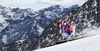 Anna Fenninger of Austria skiing in first run of women giant slalom race of Audi FIS Alpine skiing World cup in Soelden, Austria. First race of Audi FIS Alpine skiing World cup season 2014-2015, was held on Saturday, 25th of October 2014 on Rettenbach glacier above Soelden, Austria
