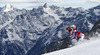 Anna Fenninger of Austria skiing in first run of women giant slalom race of Audi FIS Alpine skiing World cup in Soelden, Austria. First race of Audi FIS Alpine skiing World cup season 2014-2015, was held on Saturday, 25th of October 2014 on Rettenbach glacier above Soelden, Austria
