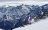 Tina Weirather of Liechtenstein skiing in first run of women giant slalom race of Audi FIS Alpine skiing World cup in Soelden, Austria. First race of Audi FIS Alpine skiing World cup season 2014-2015, was held on Saturday, 25th of October 2014 on Rettenbach glacier above Soelden, Austria
