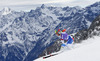 Dominique Gisin of Switzerland skiing in first run of women giant slalom race of Audi FIS Alpine skiing World cup in Soelden, Austria. First race of Audi FIS Alpine skiing World cup season 2014-2015, was held on Saturday, 25th of October 2014 on Rettenbach glacier above Soelden, Austria
