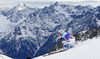 Viktoria Rebensburg of Germany skiing in first run of women giant slalom race of Audi FIS Alpine skiing World cup in Soelden, Austria. First race of Audi FIS Alpine skiing World cup season 2014-2015, was held on Saturday, 25th of October 2014 on Rettenbach glacier above Soelden, Austria
