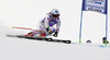 Tina Weirather of Liechtenstein skiing in first run of women giant slalom race of Audi FIS Alpine skiing World cup in Soelden, Austria. First race of Audi FIS Alpine skiing World cup season 2014-2015, was held on Saturday, 25th of October 2014 on Rettenbach glacier above Soelden, Austria

