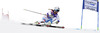 Andrea Ellenberger of Switzerland skiing in first run of women giant slalom race of Audi FIS Alpine skiing World cup in Soelden, Austria. First race of Audi FIS Alpine skiing World cup season 2014-2015, was held on Saturday, 25th of October 2014 on Rettenbach glacier above Soelden, Austria
