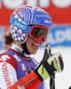 Michelle Gisin of Switzerland reacts in finish of the second run of women giant slalom race of Audi FIS Alpine skiing World cup in Soelden, Austria. First race of Audi FIS Alpine skiing World cup season 2014-2015, was held on Saturday, 25th of October 2014 on Rettenbach glacier above Soelden, Austria
