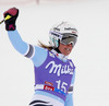 Sixth placed Viktoria Rebensburg of Germany reacts in finish of the second run of women giant slalom race of Audi FIS Alpine skiing World cup in Soelden, Austria. First race of Audi FIS Alpine skiing World cup season 2014-2015, was held on Saturday, 25th of October 2014 on Rettenbach glacier above Soelden, Austria
