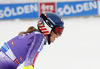 Winner Mikaela Shiffrin of USA reacts in finish of the second run of women giant slalom race of Audi FIS Alpine skiing World cup in Soelden, Austria. First race of Audi FIS Alpine skiing World cup season 2014-2015, was held on Saturday, 25th of October 2014 on Rettenbach glacier above Soelden, Austria
